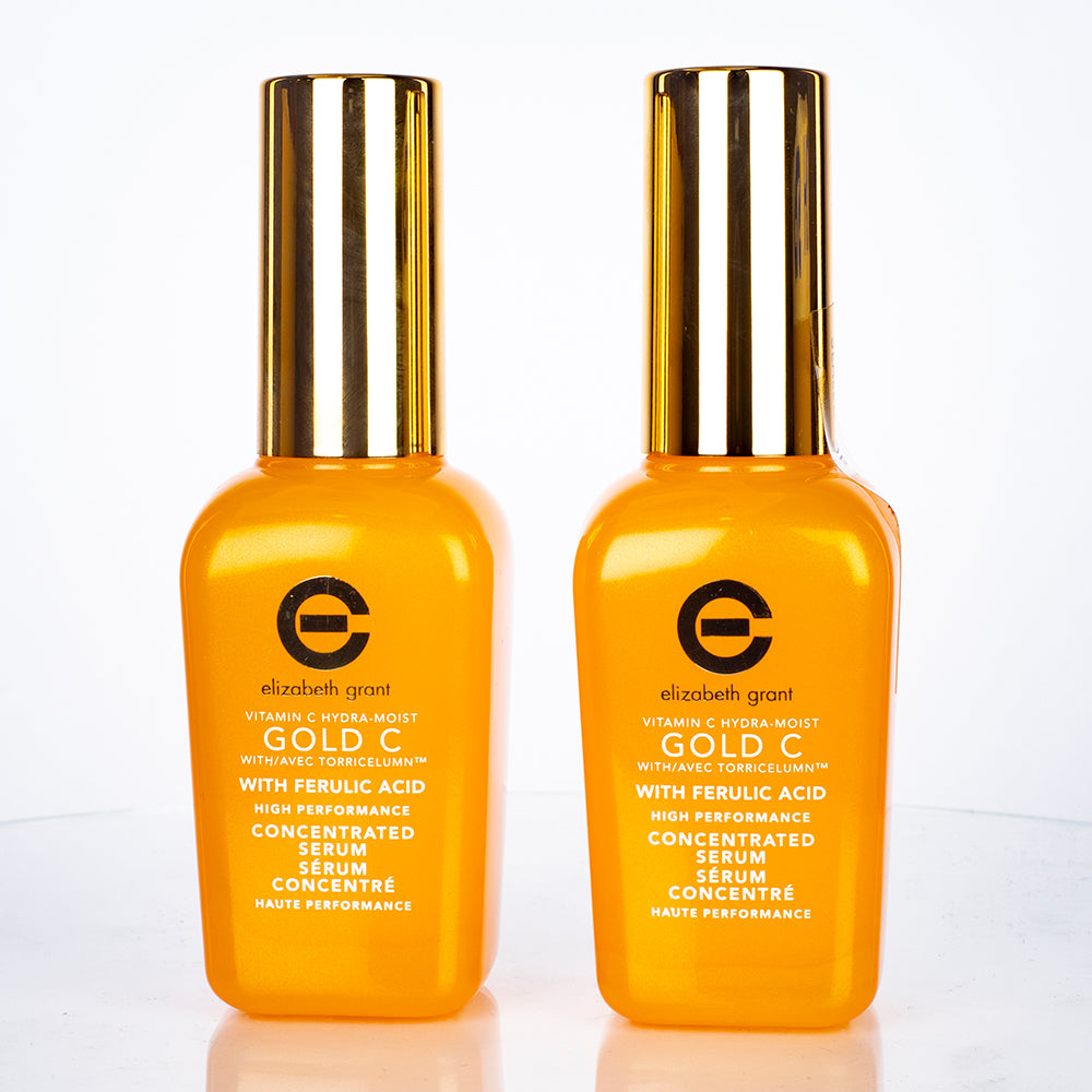 Ser hidratant Elizabeth Grant Vitamin C Hydra-Moist Gold C 1+1 CADOU(2 × 45 ml)