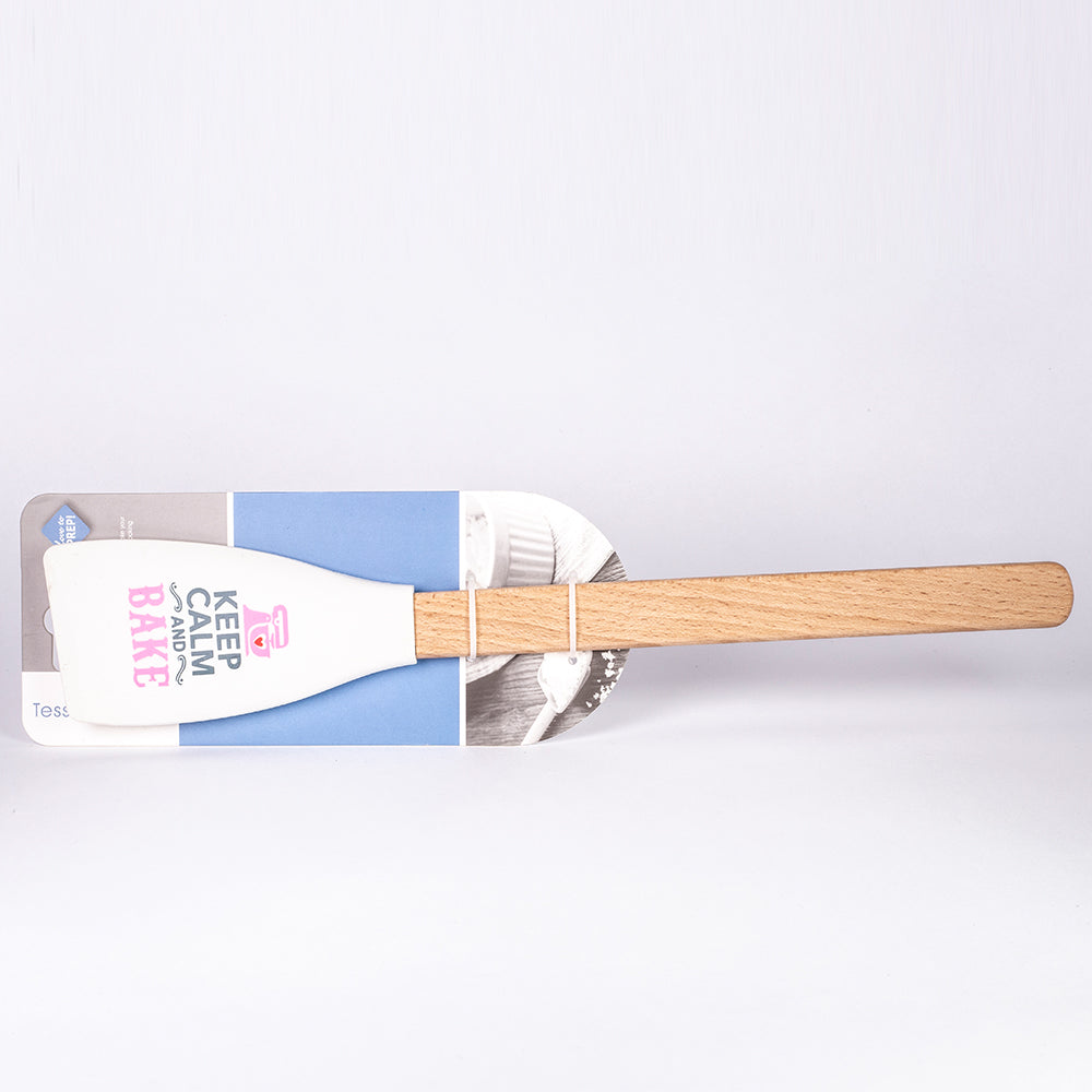 Spatulă "Keep Calm and Bake" mâner din lemn 3 