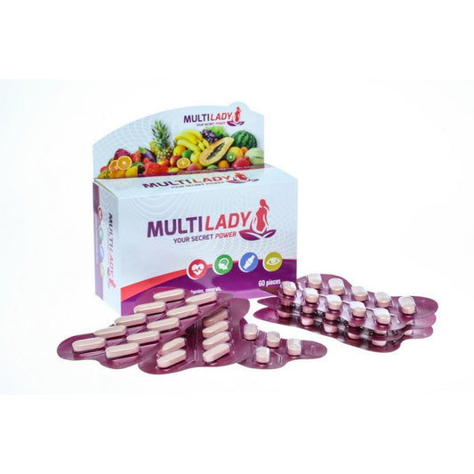 MultiLady - MultiVitamine Premium pentru un Sistem Imunitar Puternic, 60 comprimate