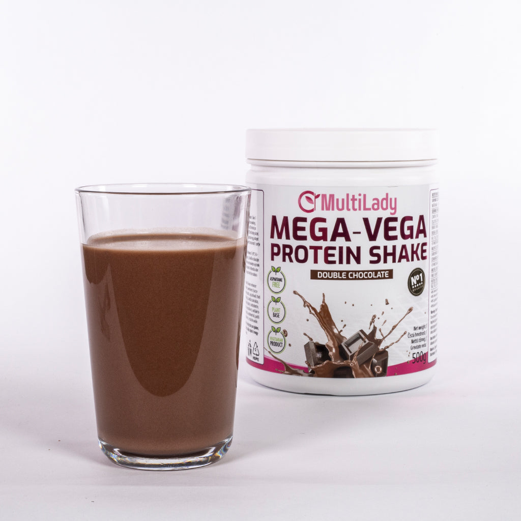 Shake proteic ML Mega Vega, ciocolată dublă 5 