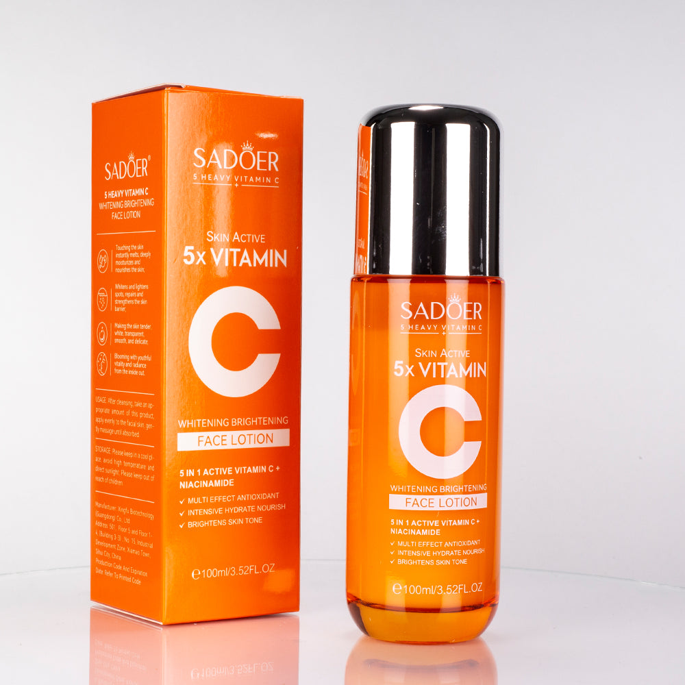 Lapte facial hidratant și fermizant cu 5 tipuri de Vitamina C SADOER