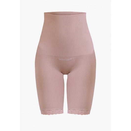 SANKOM PATENT SHORT SHAPER WITH LACE, PEACH COLOR, size: XXL