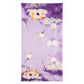 Eșarfă cu model ”Lotus nocturn”, Violet, 85 cm x 180 cm, 100% Mătase Vegană