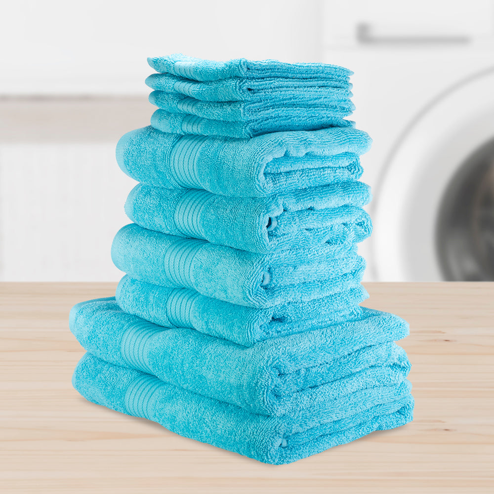 Set de prosoape 100% bumbac extra moale 5 + 5 bucăți, în culori vesele luminoase 39 