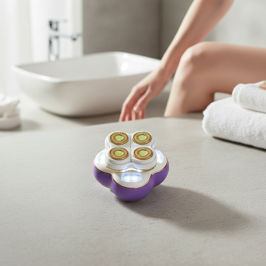 Velform dispozitiv reîncărcabil pentru îndepărtarea părului, fără durere, cu capăt placat cu aur de 18K