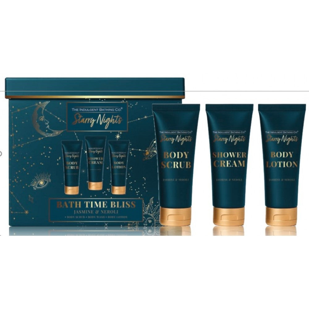 Starry Nights Bathtime Bliss – Set cadou de lux pentru baie și îngrijirea corpului, cu parfum de iasomie și neroli