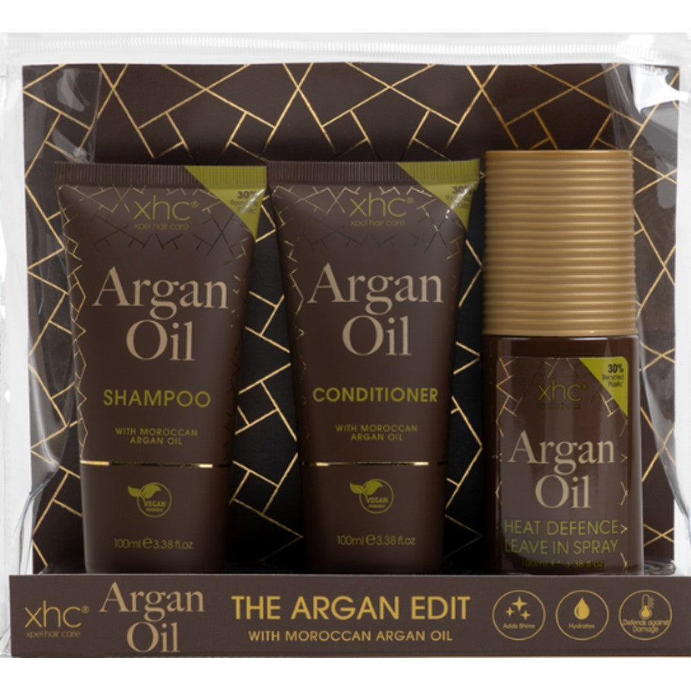 XHC The Argan Edit – Set cadou pentru îngrijirea părului, cu ulei de argan marocan