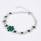 Set din Aliaj Placat cu Aur ( 30 grame ) cu Cristal Verde Emporia® și Cristal Alb Emporia® ( Colier+Cercei+Brățară+Inel )