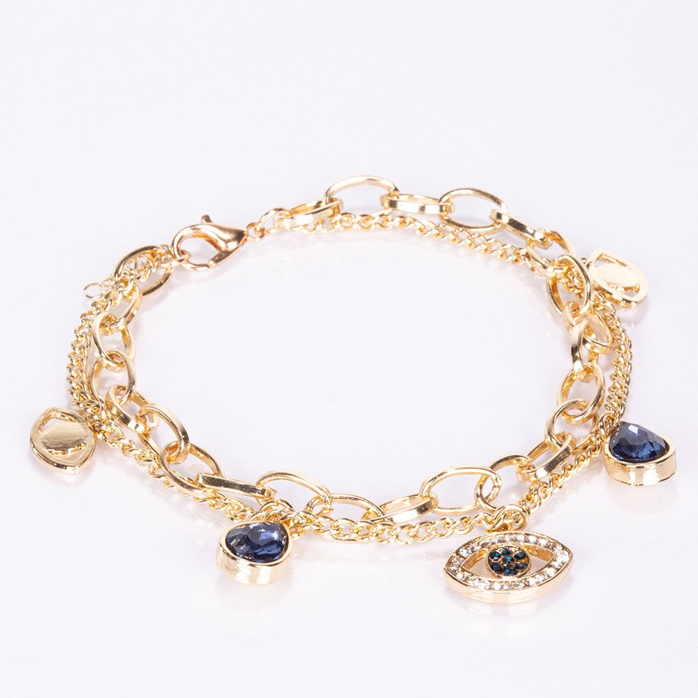 Brățară din Aliaj Placat cu Aur ( 10.7 grame ) cu Safir 0.5 Carate 1 