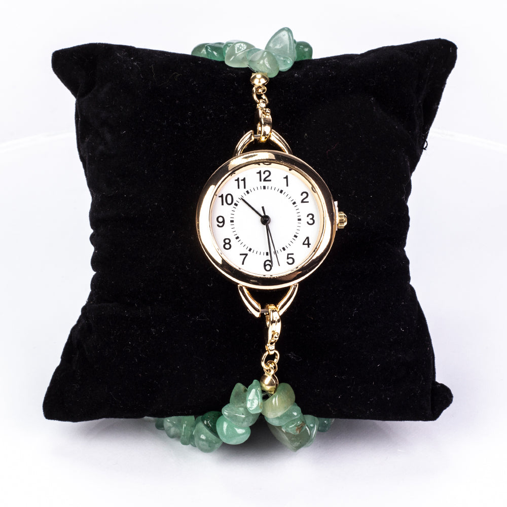 Ceas din Aliaj Placat cu Aur ( 170 grame ) cu Turcoaz și Ametist 537 Carate ( Brățară ) 14 
