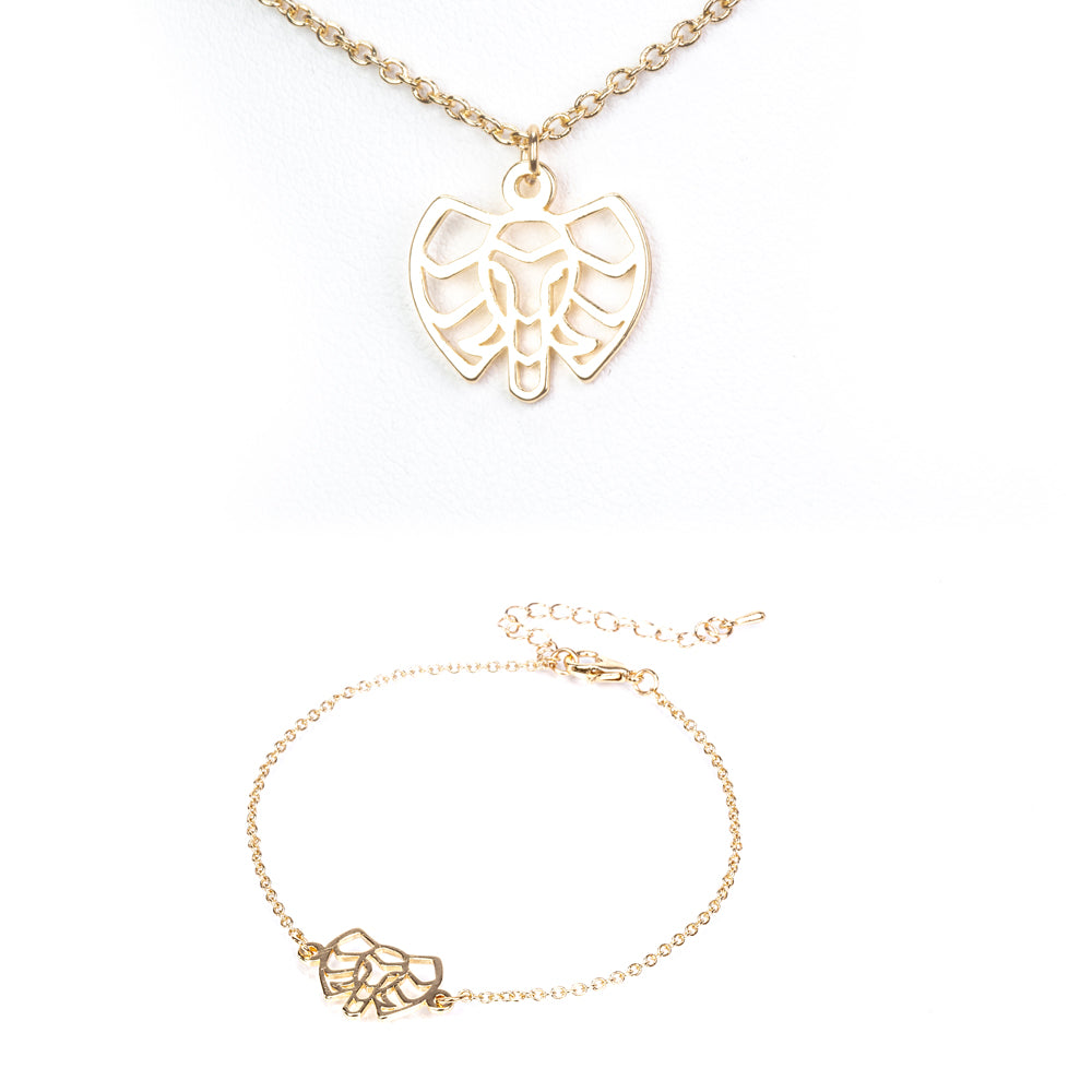 Set din Aliaj Placat cu Aur ( 6.5 grame ) ( Colier+Brățară )