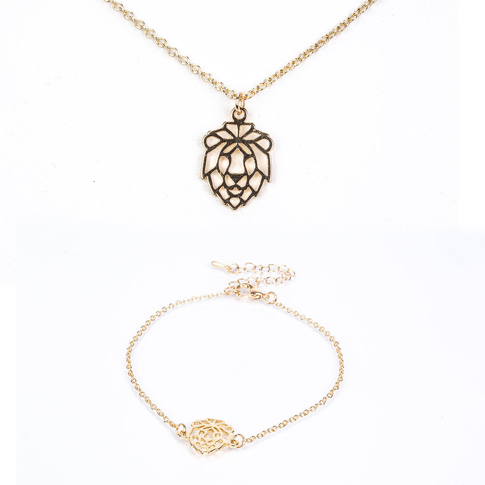 Set din Aliaj Placat cu Aur ( 6.5 grame ) ( Colier+Brățară ) 1 