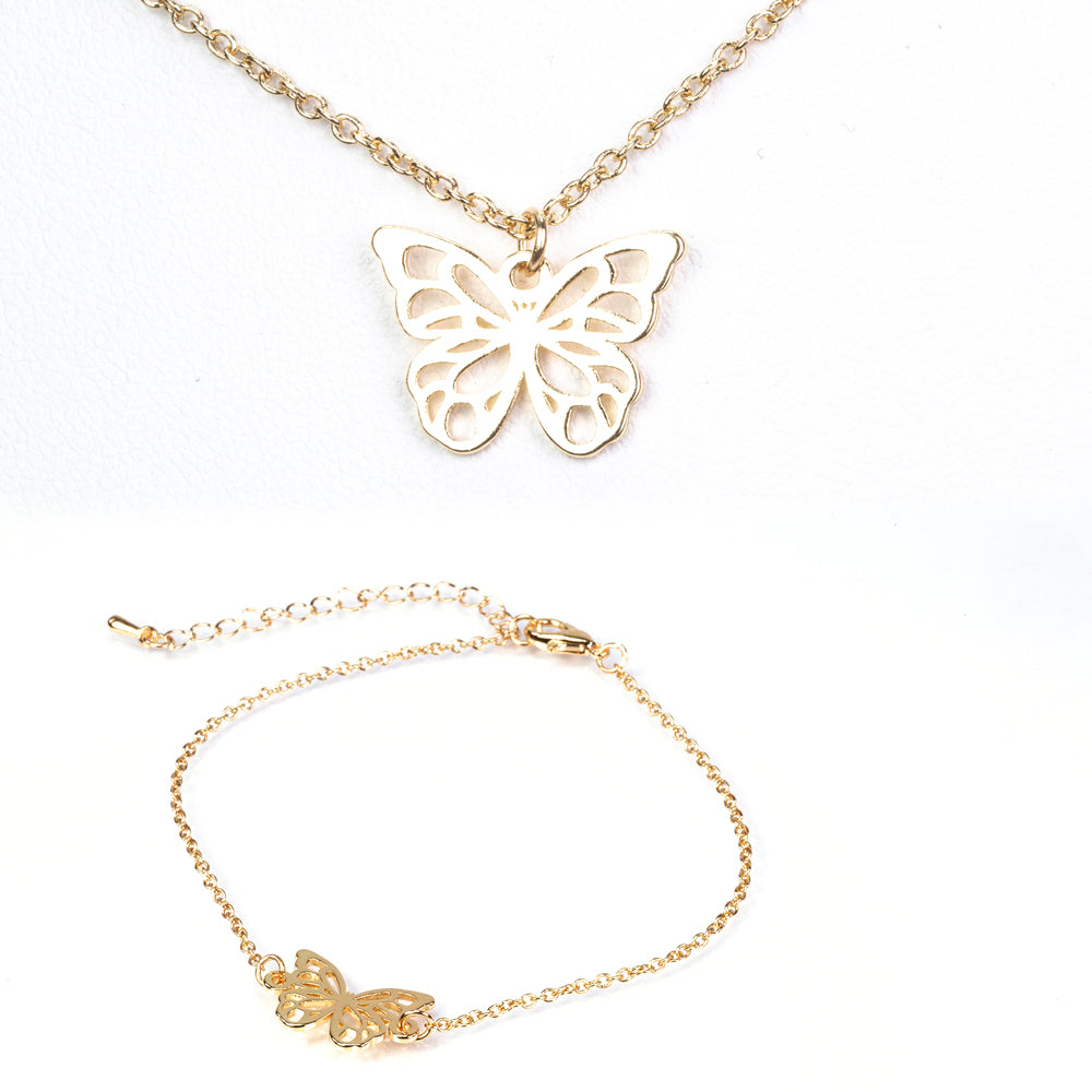 Set din Aliaj Placat cu Aur ( 6.5 grame ) ( Colier+Brățară ) 4 