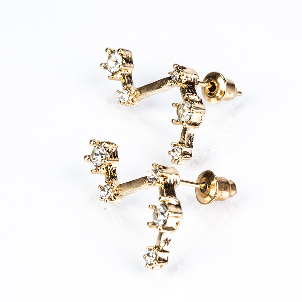 Berbec Cercei din Aliaj Placat cu Aur ( 29 grame ) cu Cristal Alb Emporia® 5 