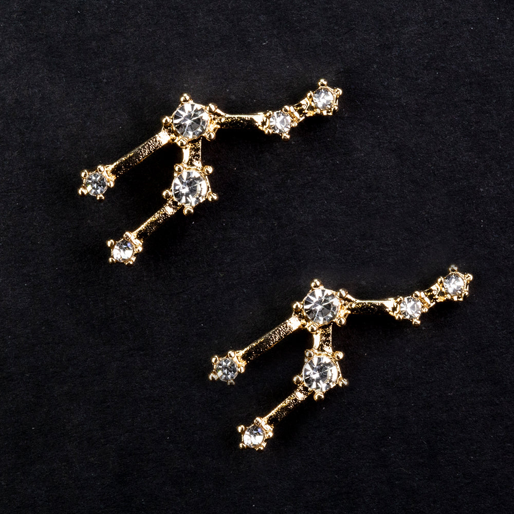Taur Cercei din Aliaj Placat cu Aur ( 29 grame ) cu Cristal Alb Emporia® 2 