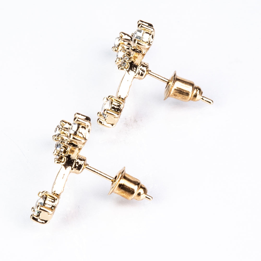 Rac Cercei din Aliaj Placat cu Aur ( 29 grame ) cu Cristal Alb Emporia® 5 