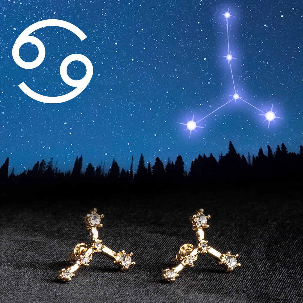 Rac Cercei din Aliaj Placat cu Aur ( 29 grame ) cu Cristal Alb Emporia®