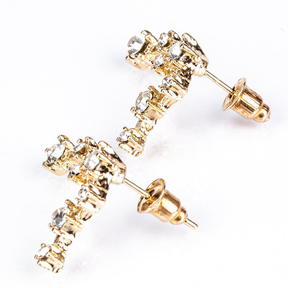 Peşti Cercei din Aliaj Placat cu Aur ( 29 grame ) cu Cristal Alb Emporia® 5 