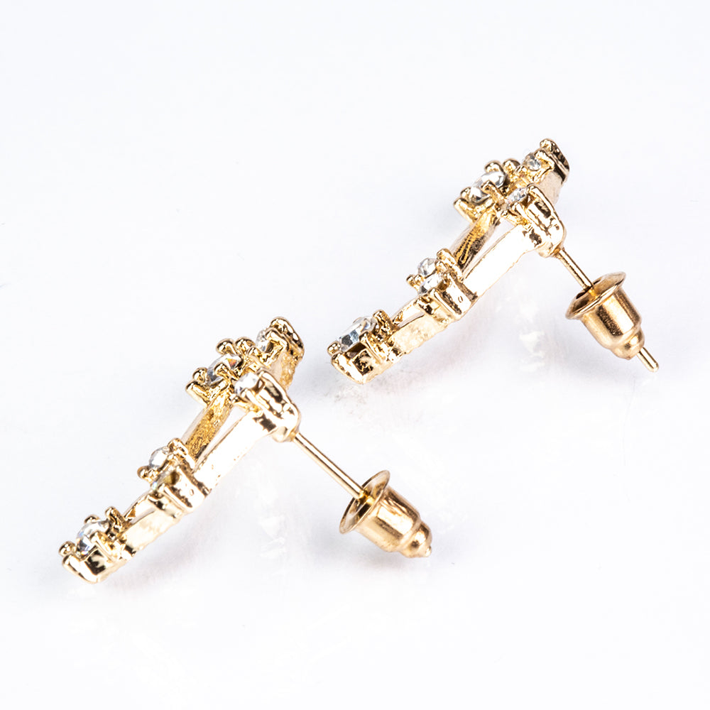 Capricorn Cercei din Aliaj Placat cu Aur ( 29 grame ) cu Cristal Alb Emporia® 5 