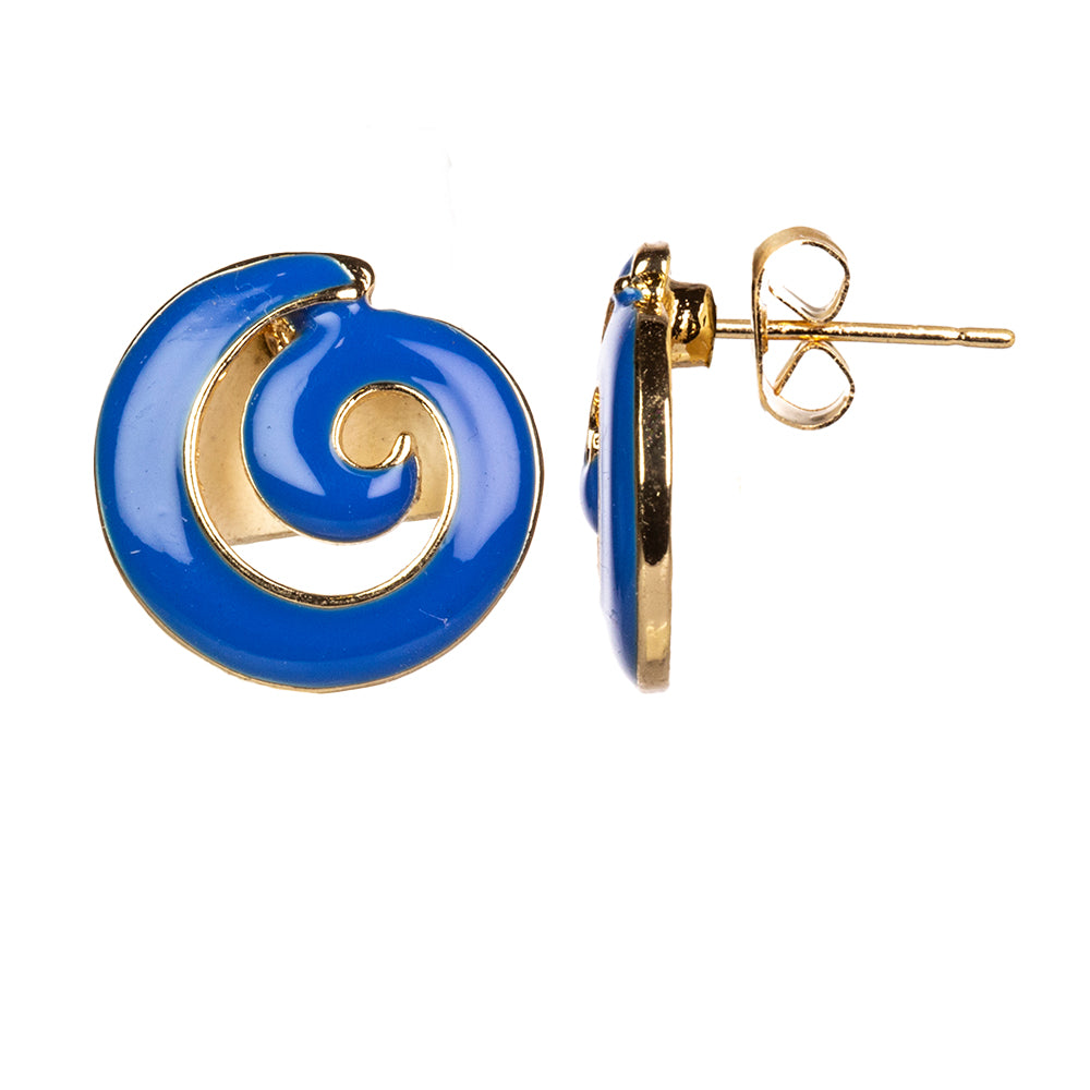 Set din Aliaj Placat cu Aur ( 35.29 grame ) cu Email ( Colier+Cercei ) 2 