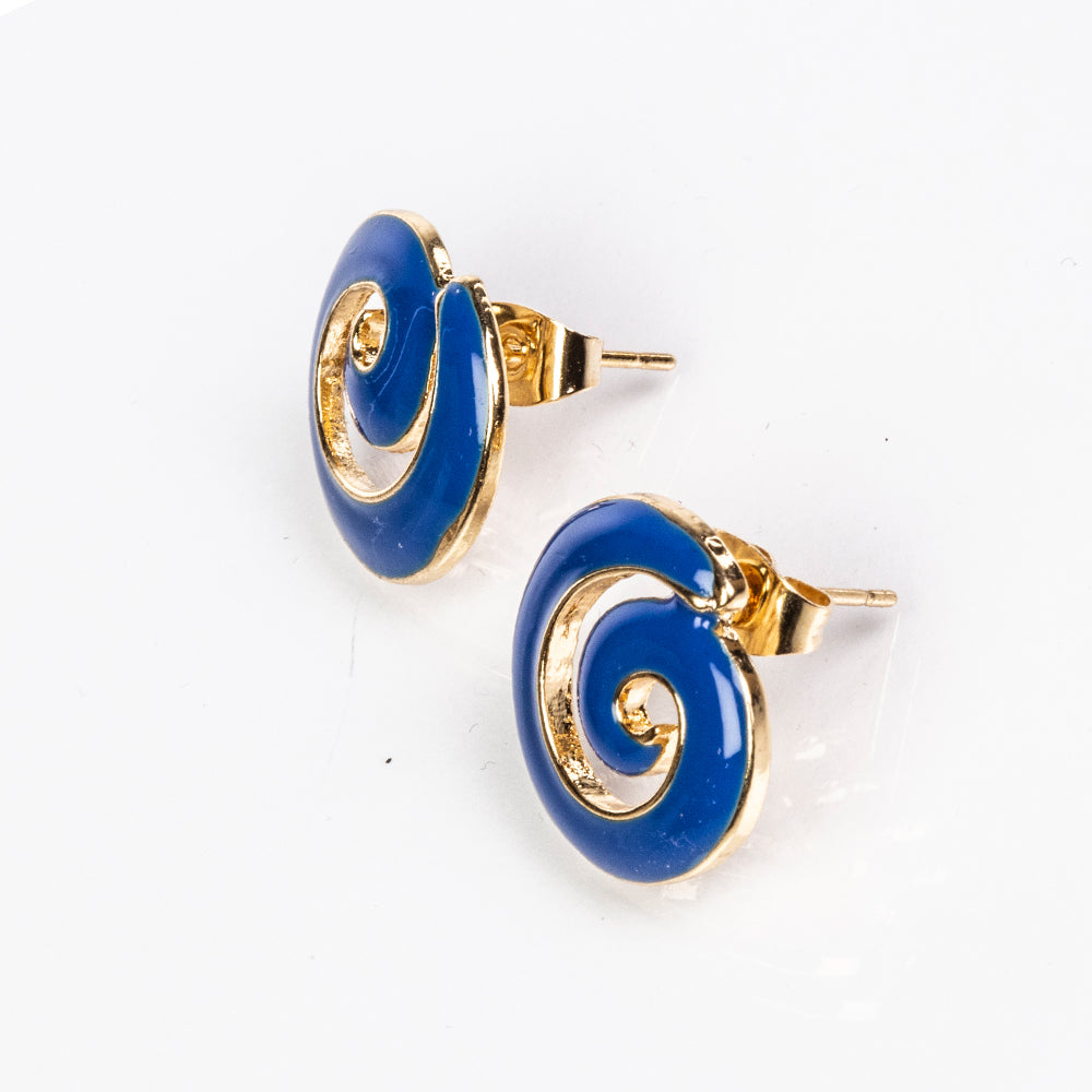 Set din Aliaj Placat cu Aur ( 35.29 grame ) cu Email ( Colier+Cercei )