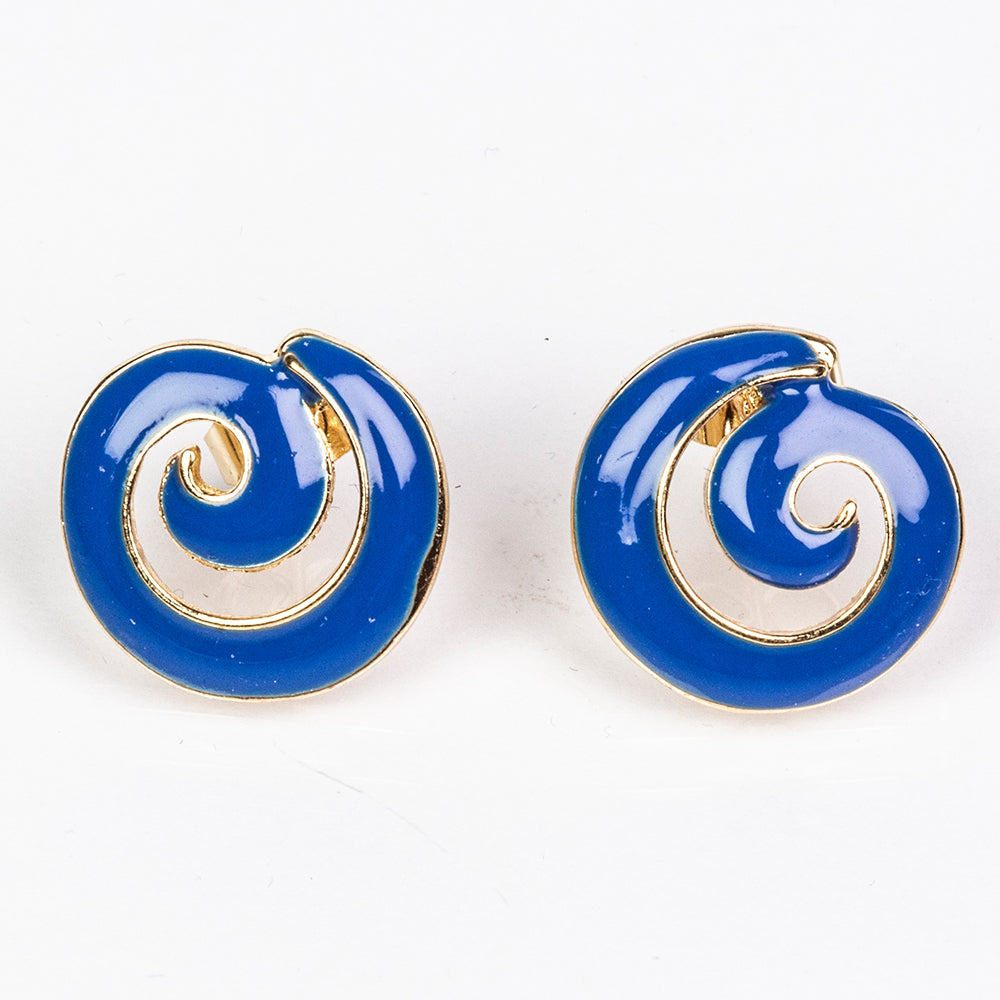 Set din Aliaj Placat cu Aur ( 35.29 grame ) cu Email ( Colier+Cercei )