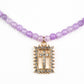 Cruce Colier din Mărgele ( 16.25 grame ) cu Cuarț Lavandă și Cristal Alb Emporia® 28.15 Carate ( Colier+Pandantiv )