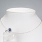 Set din Aliaj Placat cu Aur ( 8 grame ) cu Cristal Albastru Emporia® și Cristal Alb Emporia® 5.95 Carate ( Colier+Inel )