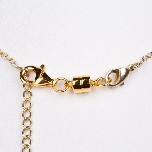 Închizătoare magnetică din argint placat cu aur galben