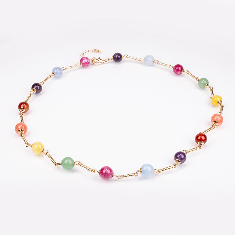 Set din Aliaj Placat cu Aur ( 73.3 grame ) cu Ametist și Jad 148 Carate ( Colier+Cercei+Brățară ) 3 
