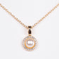 Colier din Aliaj Placat cu Aur ( 6 grame ) cu Perlă de cristal și Cristal Alb Emporia® 0.23 Carate