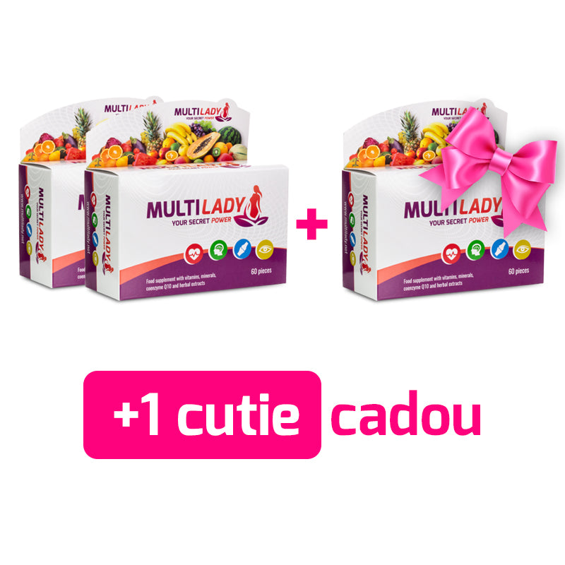 MultiLady - MultiVitamine Premium pentru un Sistem Imunitar Puternic, 60 comprimate