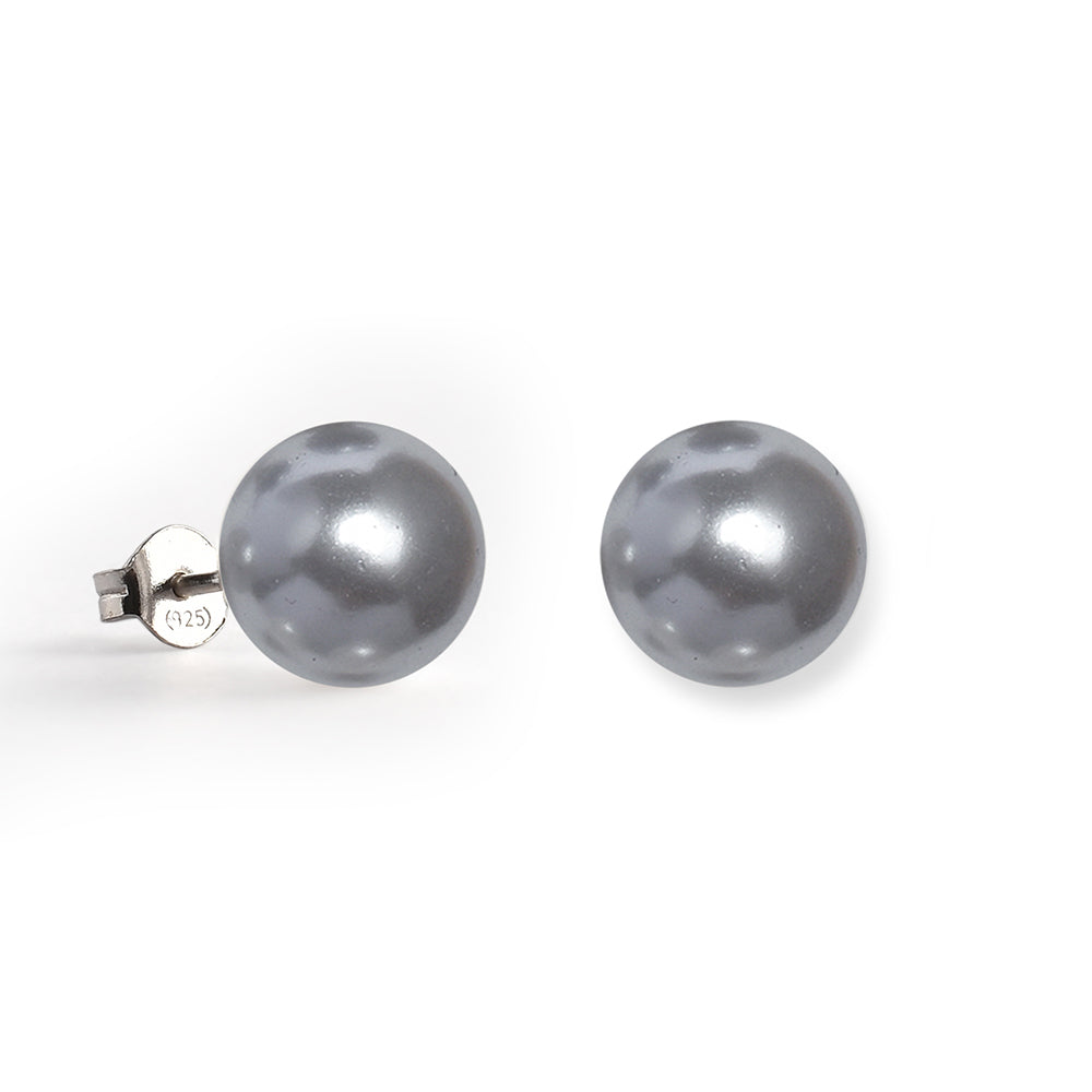 Set din Argint 925 ( 1.8 grame ) cu Perlă de Apă Dulce Argintie și Perlă de Apă Dulce Gri 63.6 Carate