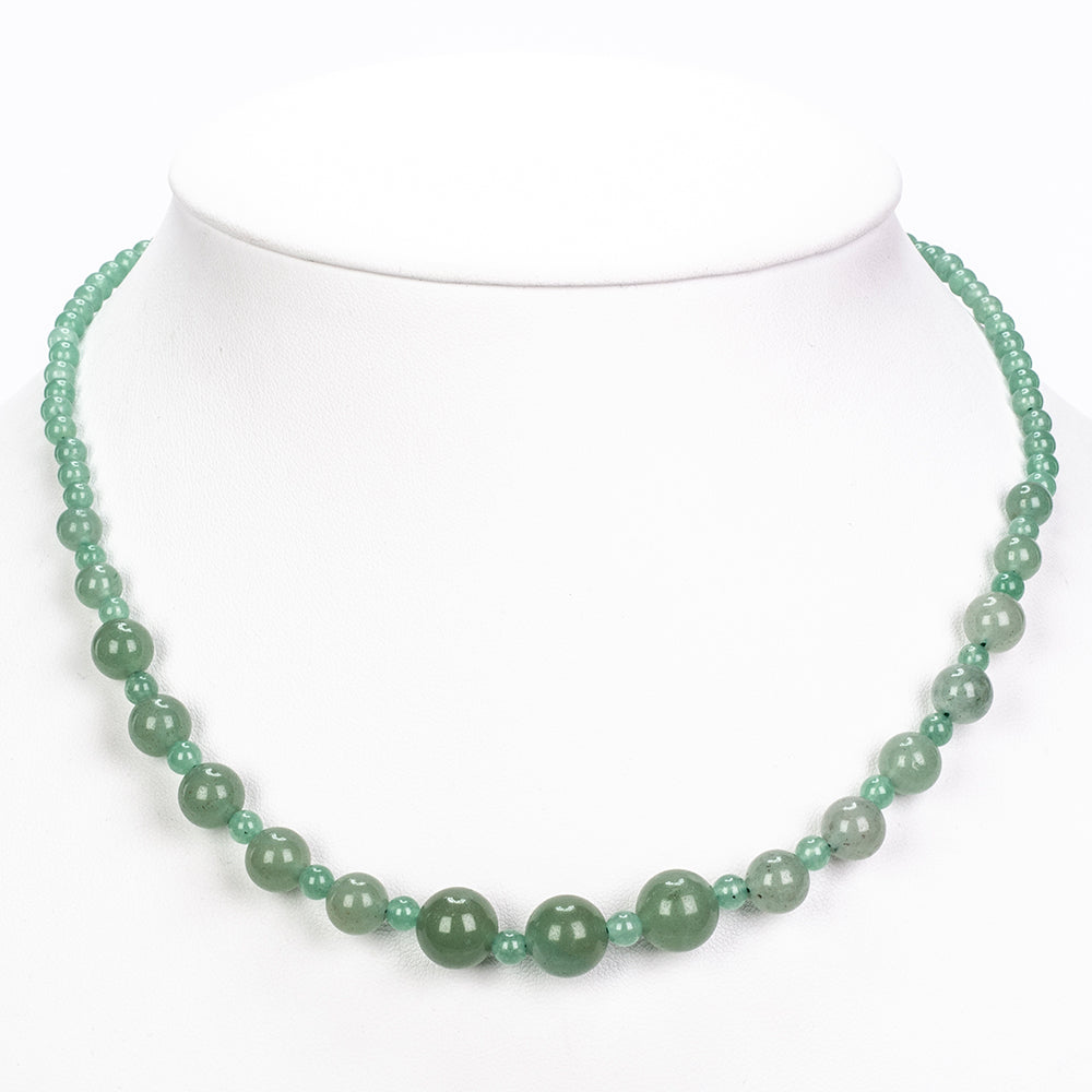 Colier din Argint 925 ( 0.82 grame ) cu Aventurin Verde 108 Carate 1 