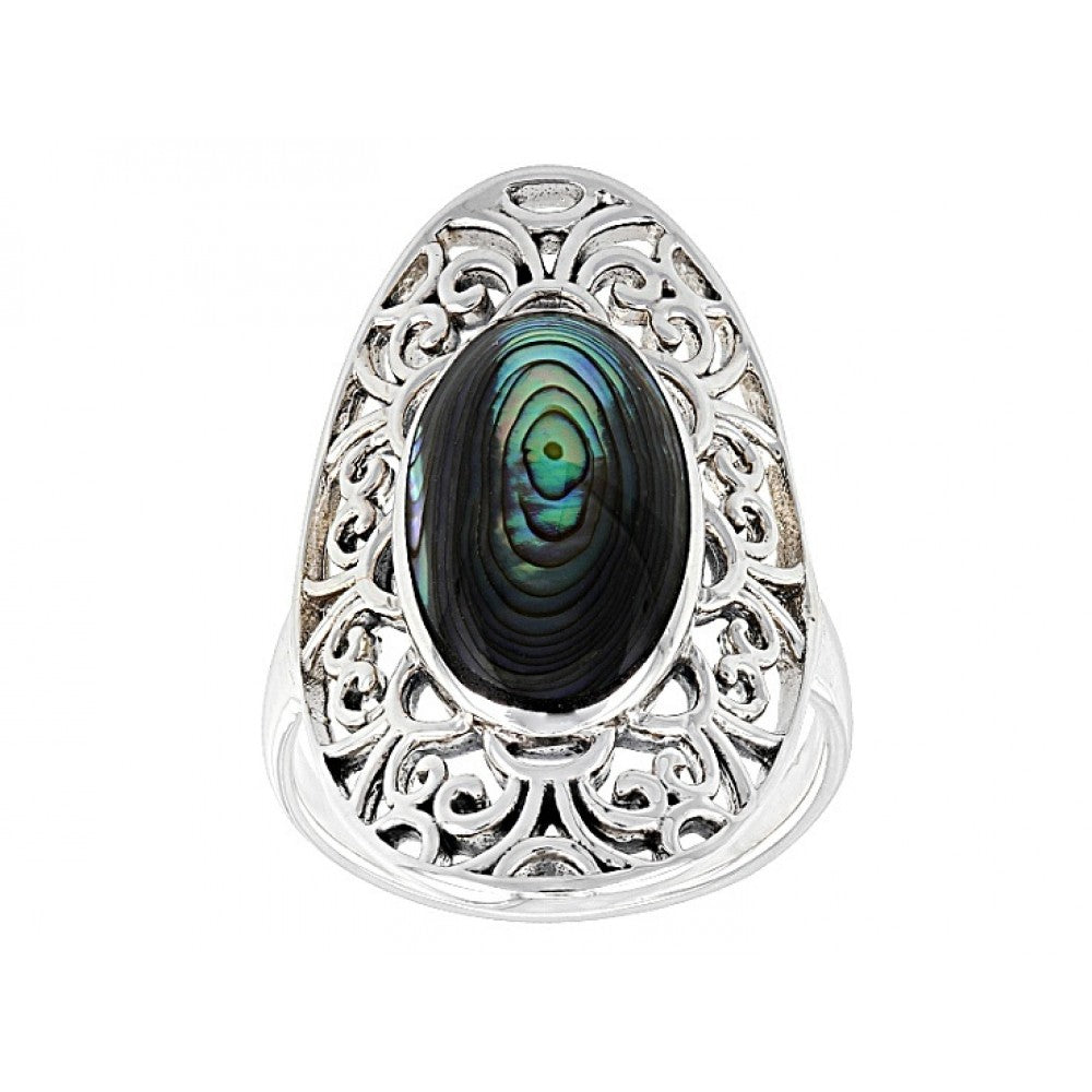 Inel din Argint 925 ( 4.76 grame ) cu Scoică Abalone 1.25 Carate