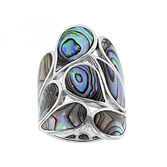 Inel din Argint 925 ( 7 grame ) cu Scoică Abalone 3.25 Carate