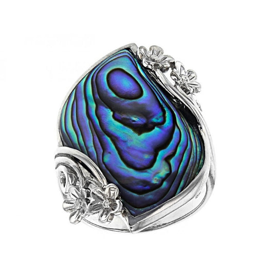 Inel din Argint 925 ( 4.65 grame ) cu Scoică Abalone 1.25 Carate