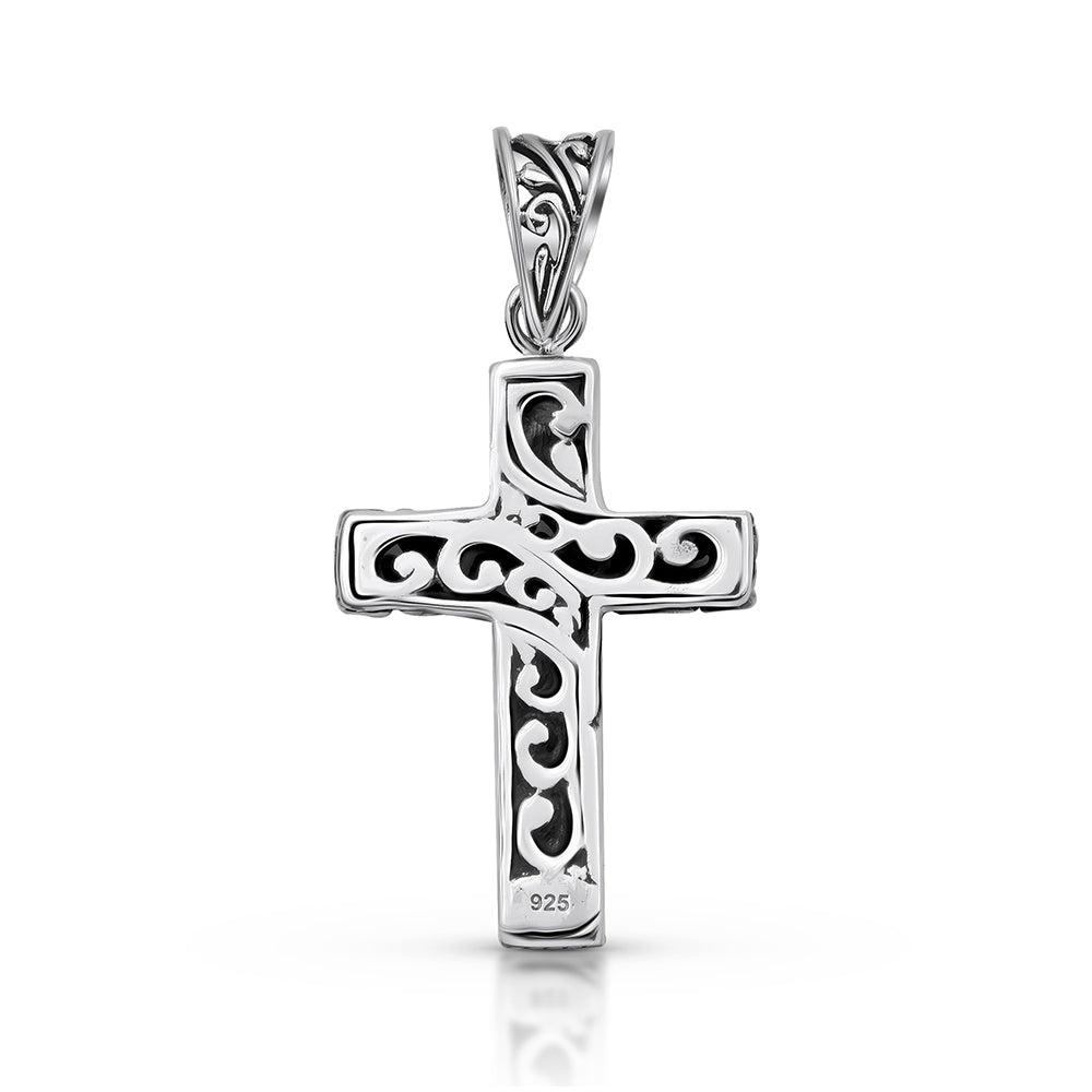 Cruce Pandantiv din Argint 925 ( 4.49 grame ) cu Scoică Abalone 1.1 Carate 2 