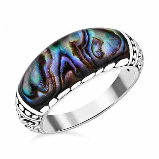 Inel din Argint 925 ( 5 grame ) cu Scoică Abalone 1.25 Carate