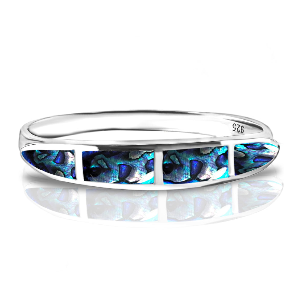 Inel din Argint 925 ( 3 grame ) cu Scoică Abalone 1.5 Carate