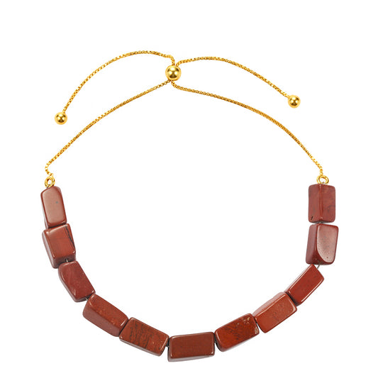 Brățară din Argint 925 Placat cu Aur ( 0.75 grame ) cu Jasp Roșu 33.24 Carate