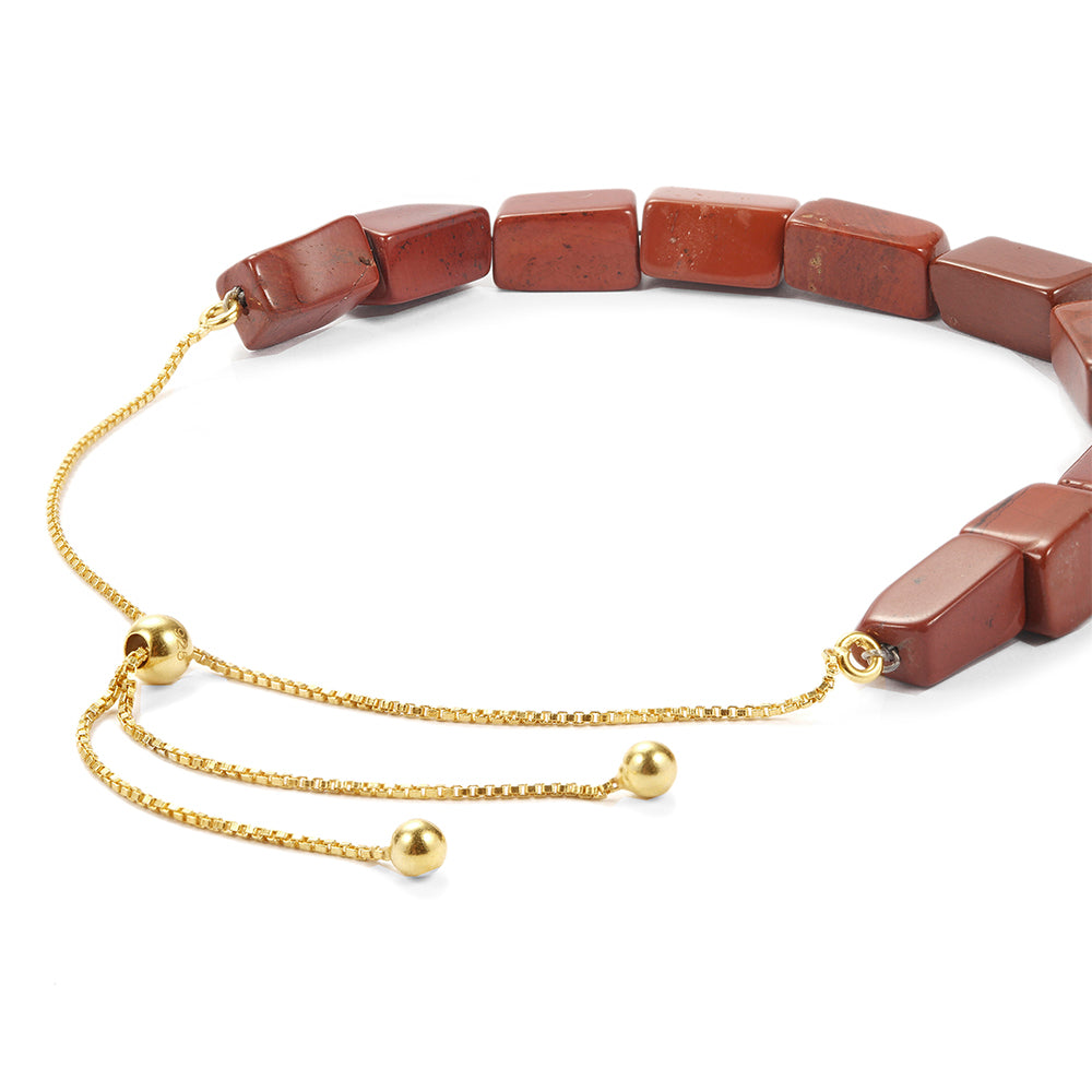 Brățară din Argint 925 Placat cu Aur ( 0.75 grame ) cu Jasp Roșu 33.24 Carate