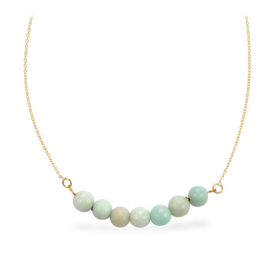 Colier din Argint 925 Placat cu Aur ( 1.84 grame ) cu Amazonit 29.7 Carate