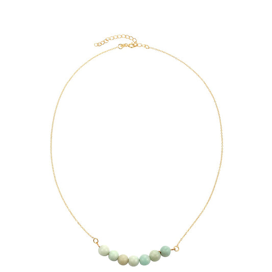 Colier din Argint 925 Placat cu Aur ( 1.84 grame ) cu Amazonit 29.7 Carate