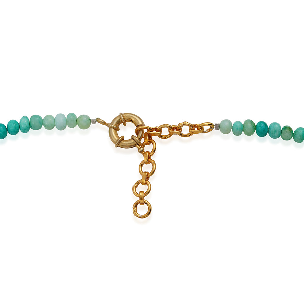 Colier din Aliaj Placat cu Aur ( 3.12 grame ) cu Opal 94.03 Carate 7 