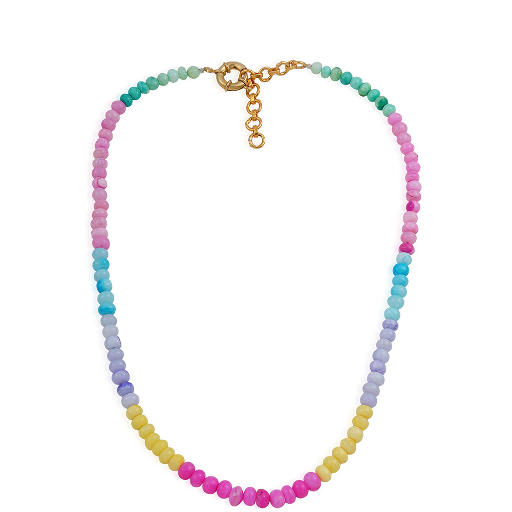 Colier din Aliaj Placat cu Aur ( 3.12 grame ) cu Opal 94.03 Carate