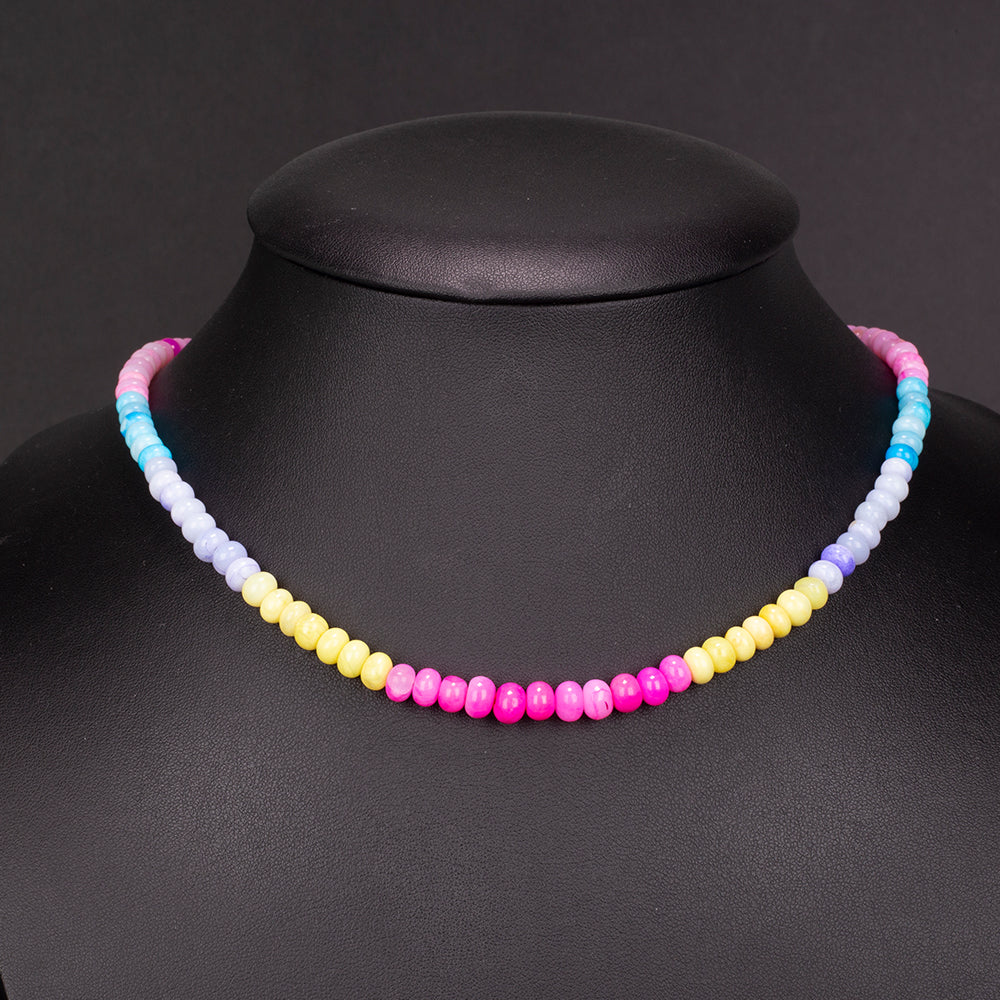 Colier din Aliaj Placat cu Aur ( 3.12 grame ) cu Opal 94.03 Carate