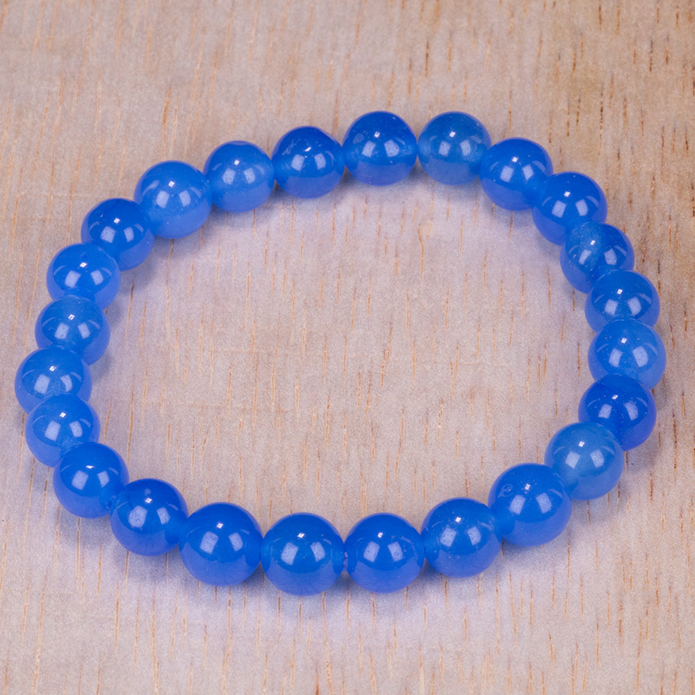 Set of Bracelet with Dyed Amethyst Jade, Green Jade, Light Blue Jade, Dark Blue Jade and Red Jade ATWG: 88.55 cts, AVG: 88.56 grms