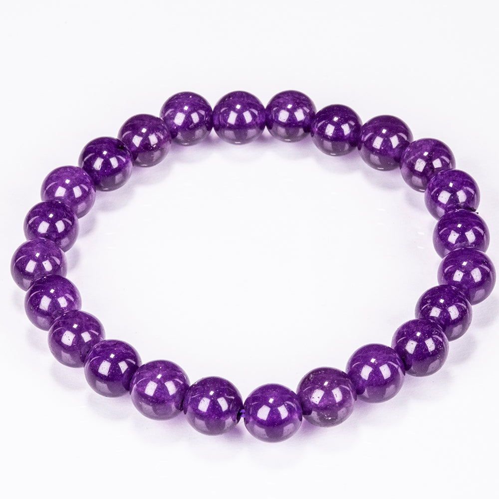 Set of Bracelet with Dyed Amethyst Jade, Green Jade, Light Blue Jade, Dark Blue Jade and Red Jade ATWG: 88.55 cts, AVG: 88.56 grms
