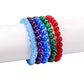 Set of Bracelet with Dyed Amethyst Jade, Green Jade, Light Blue Jade, Dark Blue Jade and Red Jade ATWG: 88.55 cts, AVG: 88.56 grms